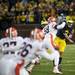 Michigan quarterback Russell Bellomy throws in the second half of the game against Illinois on Saturday. Michigan won 45-0. Daniel Brenner I AnnArbor.com